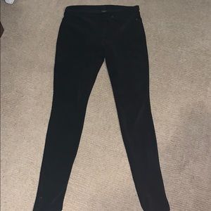 HUE Black Corduroy Leggings - Size M